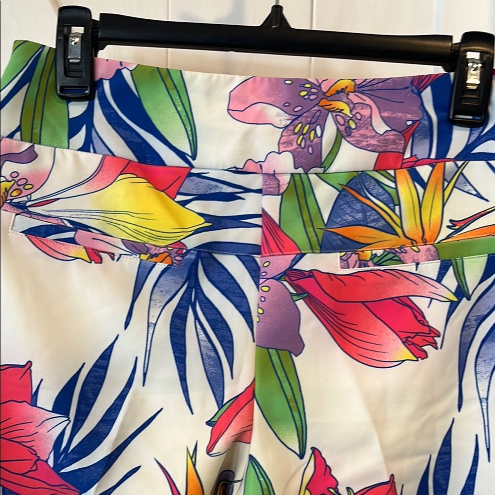 IBKUL Floral Ankle Pants - Multicolor - Picture 3 of 6